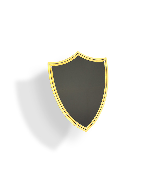 Florentine Shield Brass (PPB3)